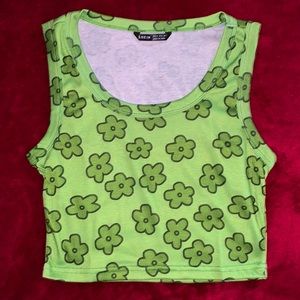 Floral Print Crop Tank Top